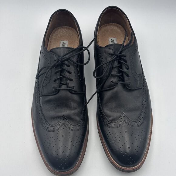 Johnston & Murphy Men's 20-2231 Conard E16 Black Wing Tip Oxford‎ Size 12 M - Picture 3 of 14